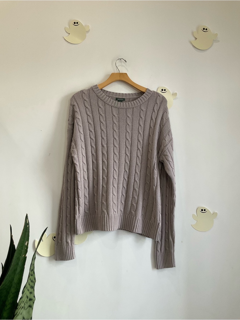 wild fable Cable Knit Crewneck Sweater - Taupe